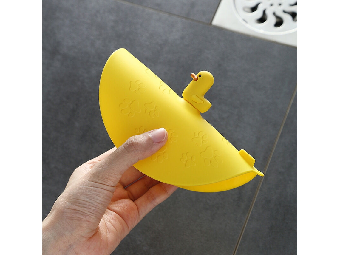 Filtro de Silicone para Ralo Chuveiro, Piso Cozinha, Tampa Banheira, Banheiro e Lavanderia AQUAFORGE (patinho Amarelo)
