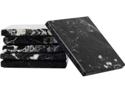 Pés De Madeira De Mármore - Decorativos Elegantes - Conjunto De 6 - Branco - Mármore - 3,5 Polegadas