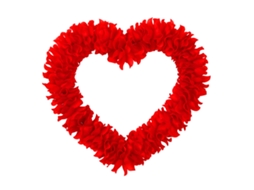 Love Shape peça única com perímetro de 80cm e cor vermelha Bright LAXISCREED
