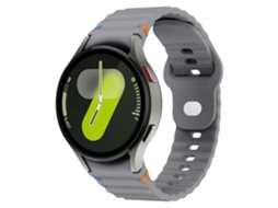 Pulseira De Silicone De 20 Mm Com Costura Ondulada E Fivela Invertida Para Samsung Galaxy Watch 7 (40 Mm/44 Mm).