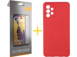 Capa e Película de Vidro Full Samsung A32 5G SKYHE Silicone Líquido Vermelho