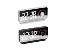 Relógio Despertador Digital Com Timer Visual Espelho Temperatura Snooze