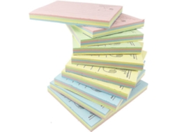 Blocos De Notas Adesivas, 10 Unidades, 80 Folhas, 10cm, 7.5cm, Estampa Divertida