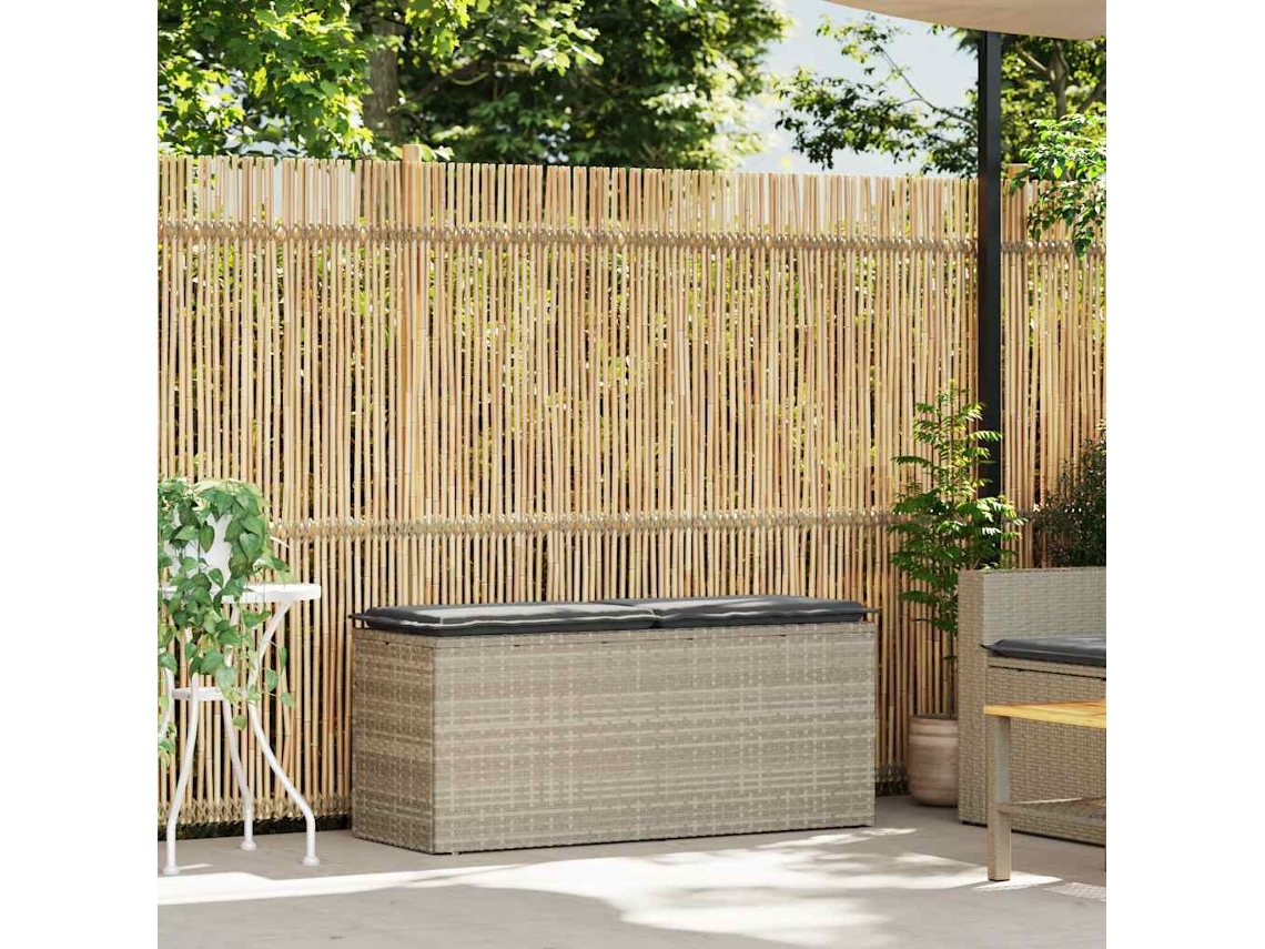 Maison Exclusive - Banco De Jardim Com Almofadão 110x40x44 Cm Vime Pe