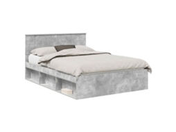 Estrutura da Cama com Cabeceira Cinza Concreto 150x200 cm MAISON EXCLUSIVE