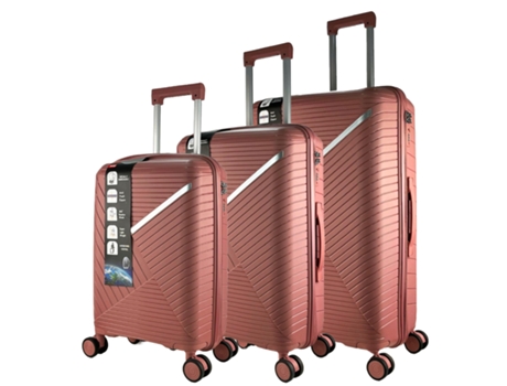 Conjunto de Malas de Viagem Sevilla, modelo Ecija rosa