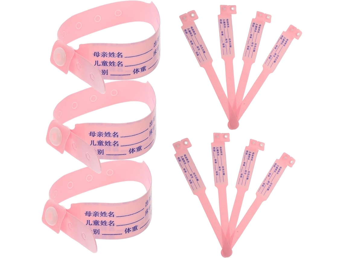 Pulseiras de identificação médica Doitool em papel PP para bebês, 100 unidades, duráveis e facilmente reconhecidas.