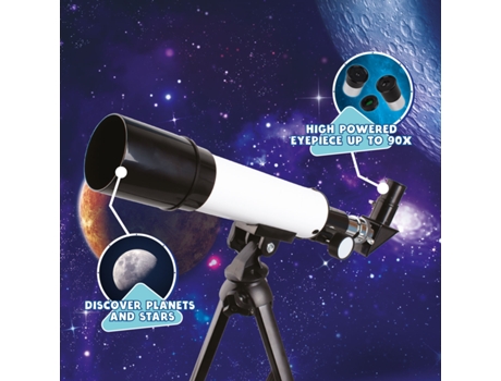 Big Minds Telescópio para Crianças com Aplicação Educativa Telescópio 8 Anos Telescópio Astronómico e Terrestre WORLD BRANDS