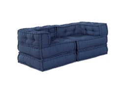 Vidaxl Unidade De Sofá Modular 2 Unid. Tecido Índigo 140 X 70 X 56 Cm