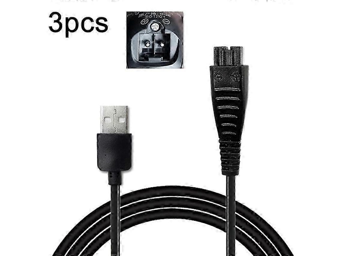 3 Cabos De Carregamento Usb Para Aparelhos De Barbear Panasonic