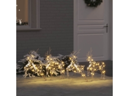 Vidaxl Renard Led 4 Unid. 80 Led Ouro 44 X 18 X 65,5 Cm Pet