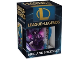 Kit Caneca e Meia LEAGUE OF LEGENDS (Outlet Caixa Aberta - 325 ml - Meias de Algodão)