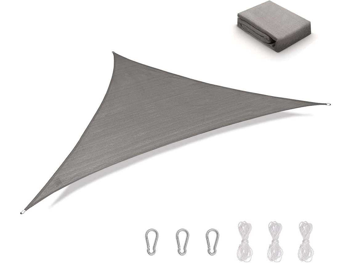 Guarda Sol Para Uso Externo, Tecido Triangular Com Bloqueio Uv E Design De Borda Curva, Tecido Durável Para Proteção Solar Em Áreas De Jardim, Pátio E
