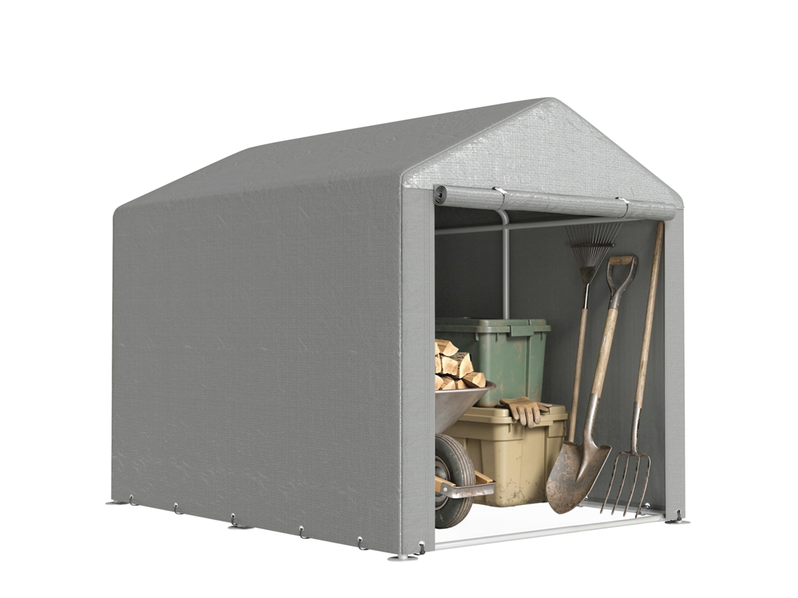 Abri Of Garden Tente Of Stockage Waterproof Abri Motor Doors Enroulable Fermeture Éclair. 160 X 218 X 172 Cm Gray Light