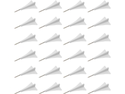 24 Tachinhas Em Formato De Avião, Tachinhas Decorativas 3d Brancas Para Quadros De Cortiça, Pregos De Metal Para Murais
