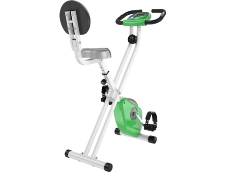 HOMCOM Bicicleta estática para exercícios profissionais Altura ajustável 43x97x109 cm Verde