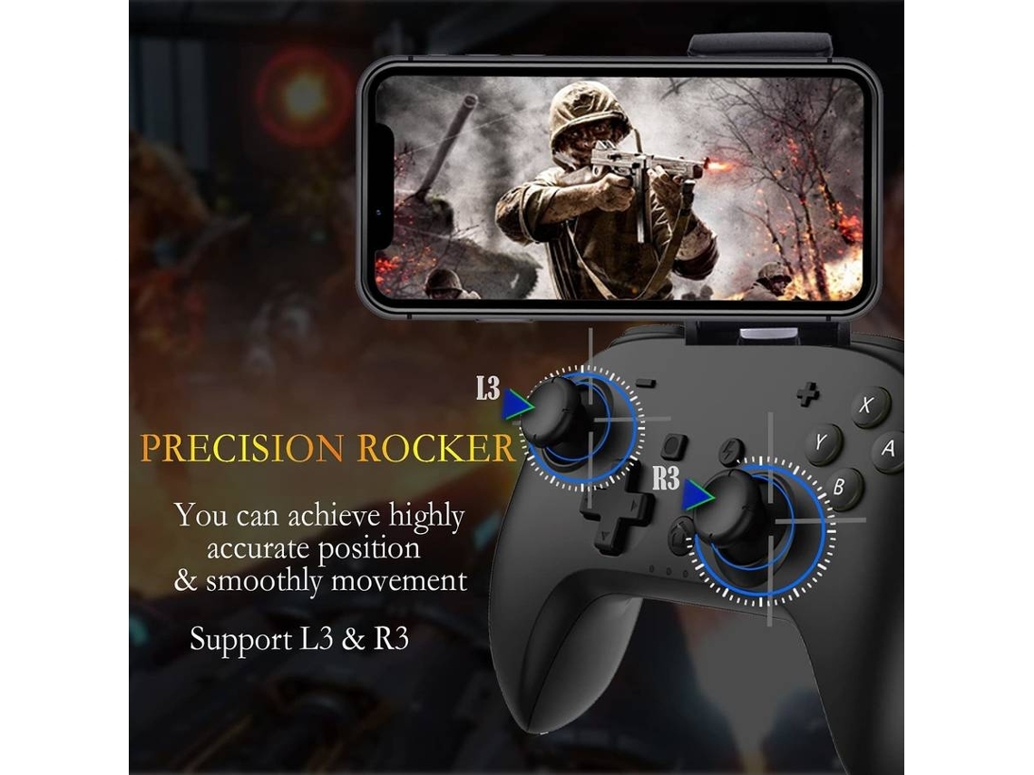 Controlador de Iphone Joystick de Controle de Jogos Megadream Mfi Joypad  com Braçadeira Ajustável para Ios 13.4+ Versão Iphone / Ipad Ipho