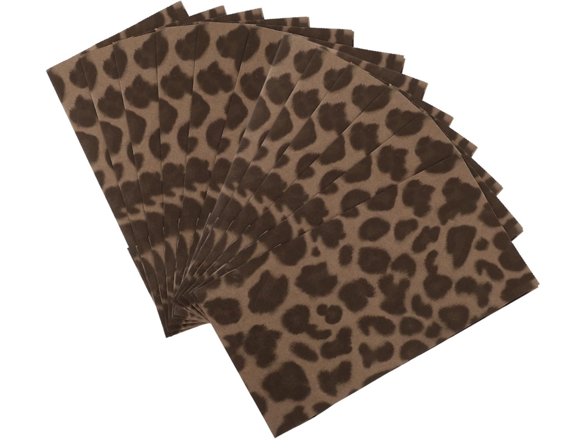 Pacote Com 50 Unidades De Doces De Papel Com Estampa De Leopardo