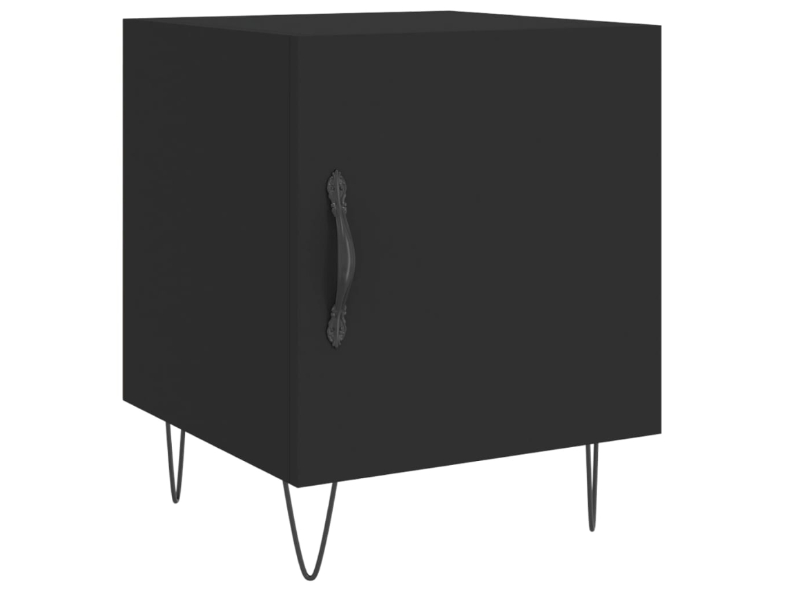 Mesa de Cabeceira em Derivados de Madeira Preto MAISON EXCLUSIVE (40x40x50 cm)