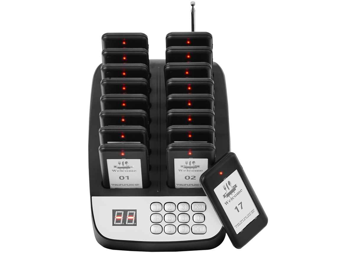 Sistema De Pager De Restaurante Sem Fio Succebuy 16 Porta Copos