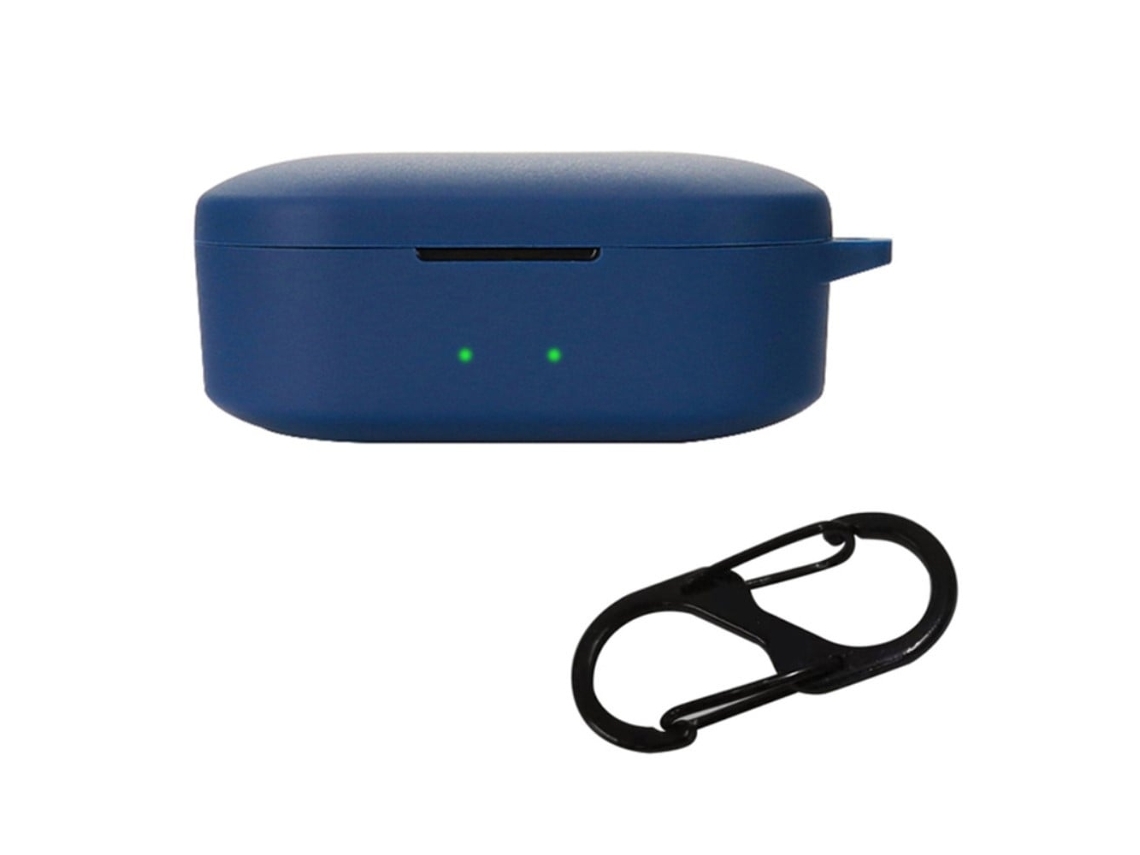 Capa De Silicone Qcy T2c Com Fivela Azul Escuro Brilvibera
