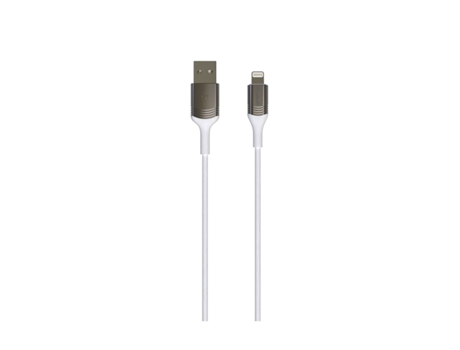 Cabo de carregamento USB para Lightning trançado MFi de 1,2 m a 2,5 m, branco e verde