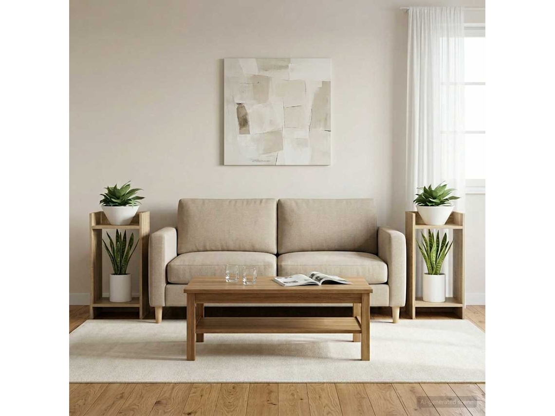 Vidaxl Suporte Para Plantas 2 Unid. Carvalho Sonoma 30 X 30 X 60 Cm