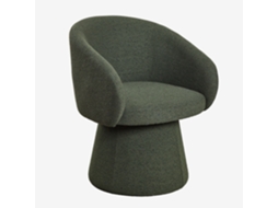 Sklum Poltrona Giratória Estofada Flavian 80 % Poliéster, 20 % Acrílico                       Bouclé Verde Exército