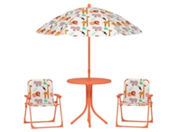Mesa Piquenique de para Jardim Infantil com Guarda sol Laranja