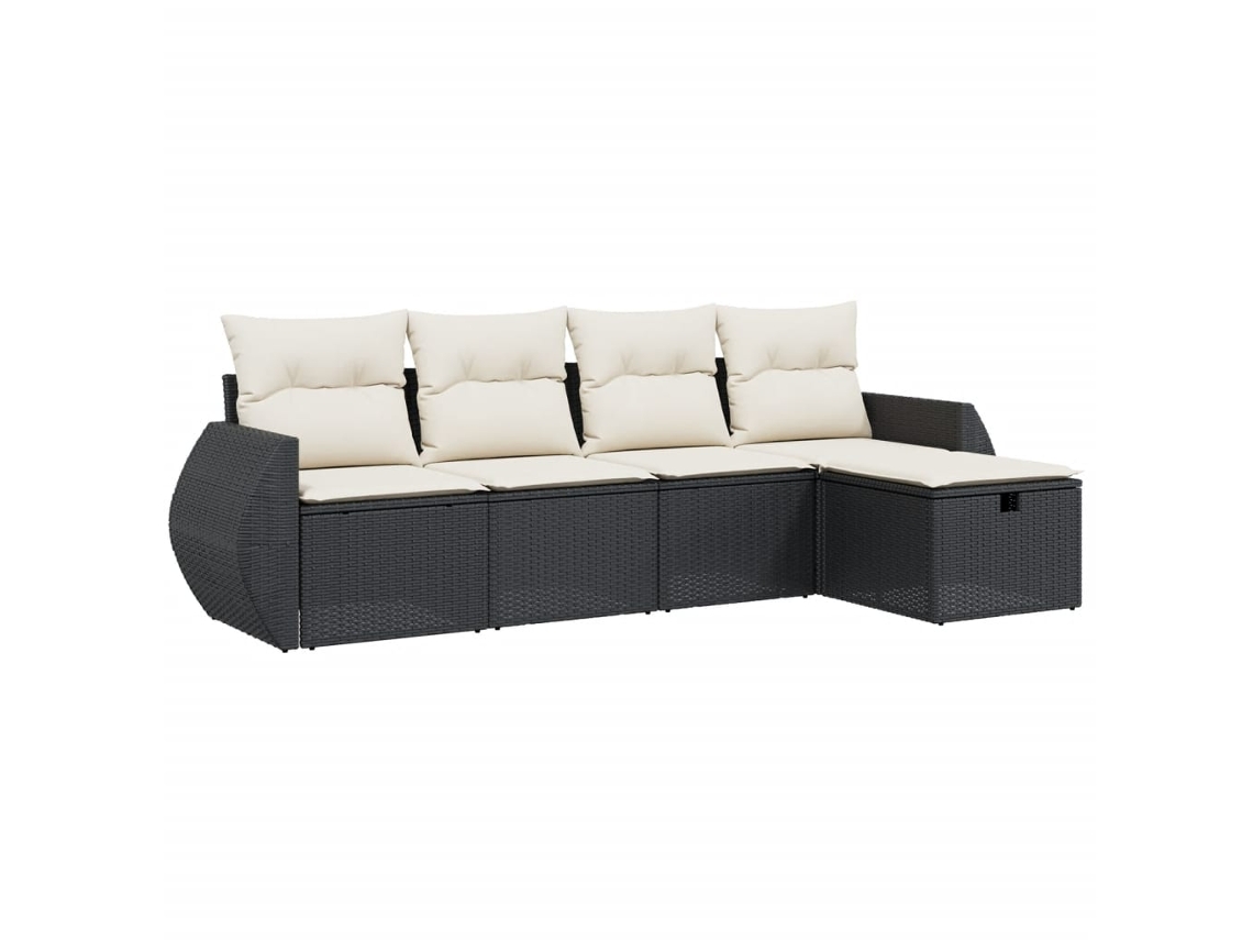 Garden Sofa Set, Garden Sofa Sets Vidaxl Preto Rattan / Vime (n/a)