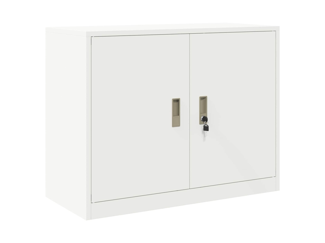 Conjunto 1 Armário De Armazenamento De Escritório Vidaxl Branco Aço (90 X 40 X 70 Cm)
