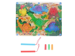 Ats juego de Laberinto de Madera Con Patsrón Cute Y Magnético Educatsivo para Niños Dinosaurio