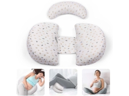 2026 almohada Embarazo Con Tapa Lavable, Cojín de Apoyo Ajustable para Barriga Y Espalda