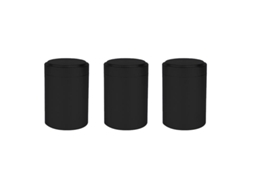 Mini Caixa de Chá de Metal, Recipiente Pequeno e Portátil MDUG (conjunto de 3 Peças Pretas)