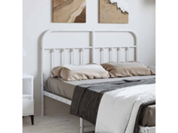 Vidaxl Cabeceira De Substituição 150 Cm Metal Branco