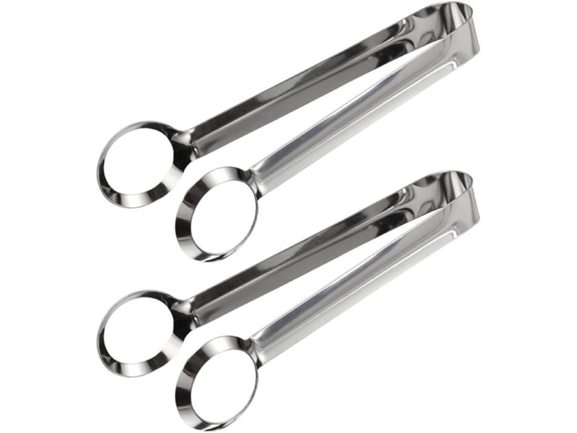 Conjunto de 2 Pinças Aço Inoxidável para Alimentos, Ovos, Cozinha com Cabo Antiderrapante, CHABERLU