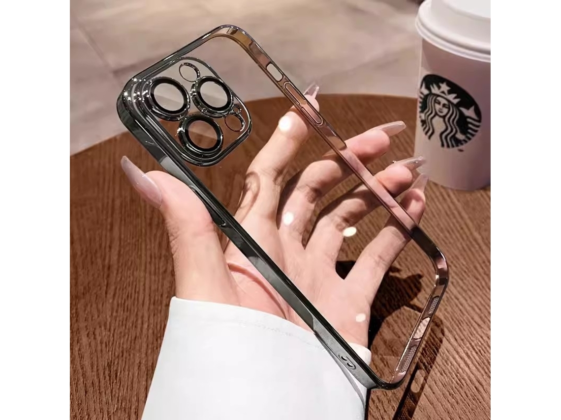 Capa Verde Cangling Para Iphone 17 Com Protetor De Lente Macio Eletroplaqueado Para Proteção Total Contra Impactos.