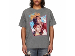 Rockinstone Bill And Ted Bogus Rhombus W/ Texture Heather Graphite Adult T-shirt Size:xxxl
