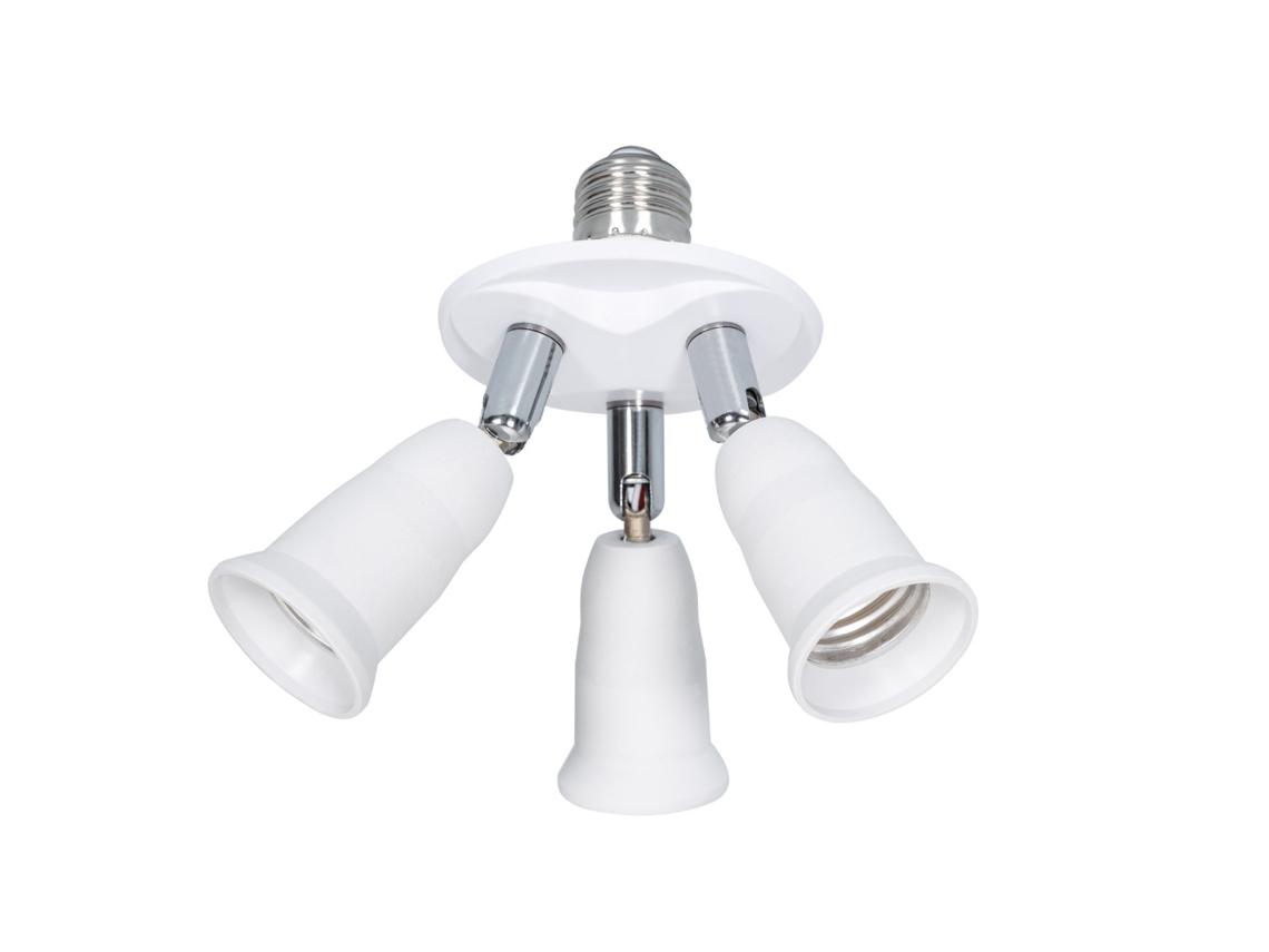Adaptador de 1 Lâmpada E27 para 3 E27