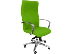 Cadeira de Escritório Executiva PYC Caudete Verde com rodas anti-risco (Braços Fixos - Tecido) — Braços Fixos