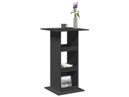 Vidaxl Mesa De Bar C/ Arrumação 60x60x102 Cm Derivados Madeira Preto