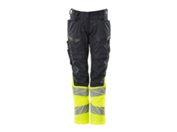 Calças Grandes Com Bolsos Para Joelheiras Accelerate Safe 19678 Amarelo 34 / 30 MASCOT