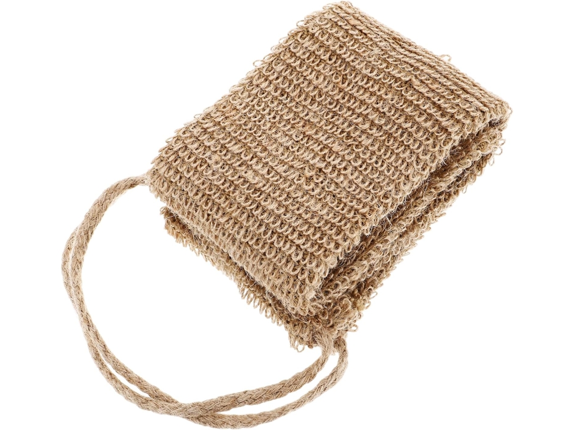 Escova De Costas Esfoliante Juta Macia E Confortável Mikinona Com Cabo, Esfoliante Corporal Multifuncional Prático Para
