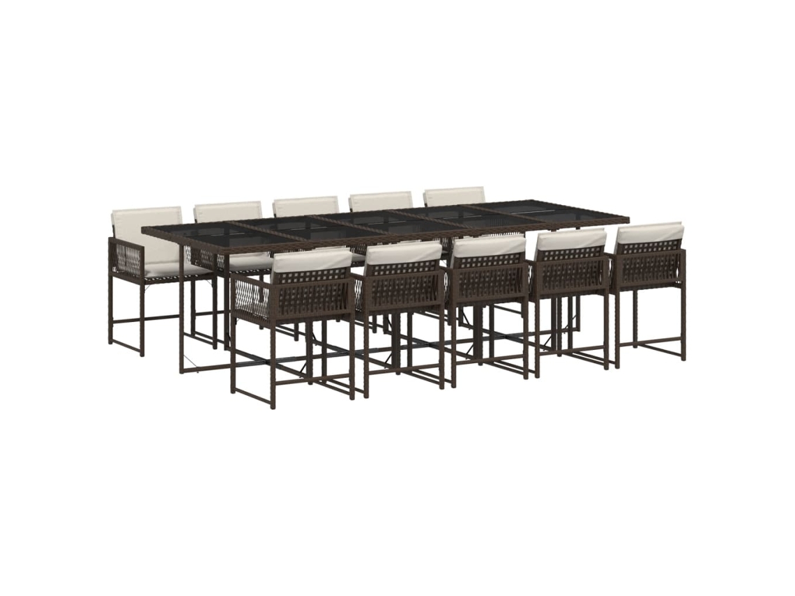 Garden Dining Set, Garden Dining Sets Vidaxl Marrom Rattan / Vime (n/a)