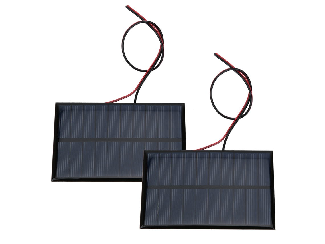 Painel Solar Mini 2 Unidades com Carregador de Bateria 5V 250mA