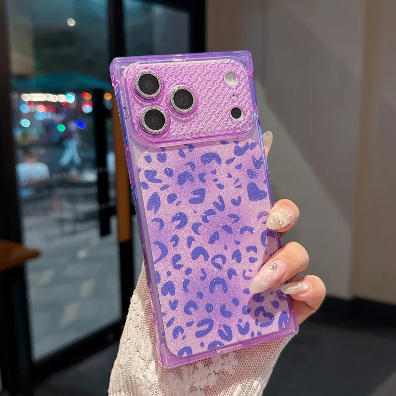 Capa Brilhante Para Celular (iphone 14 Plus Roxo), Capa Quadrada À Prova De Choque Com Proteção Contra Quedas.