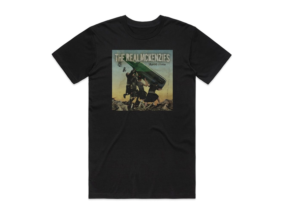 The Real Mckenzies 10000 Shots Album Cover T-shirt Black Rockinstone Size—xxl