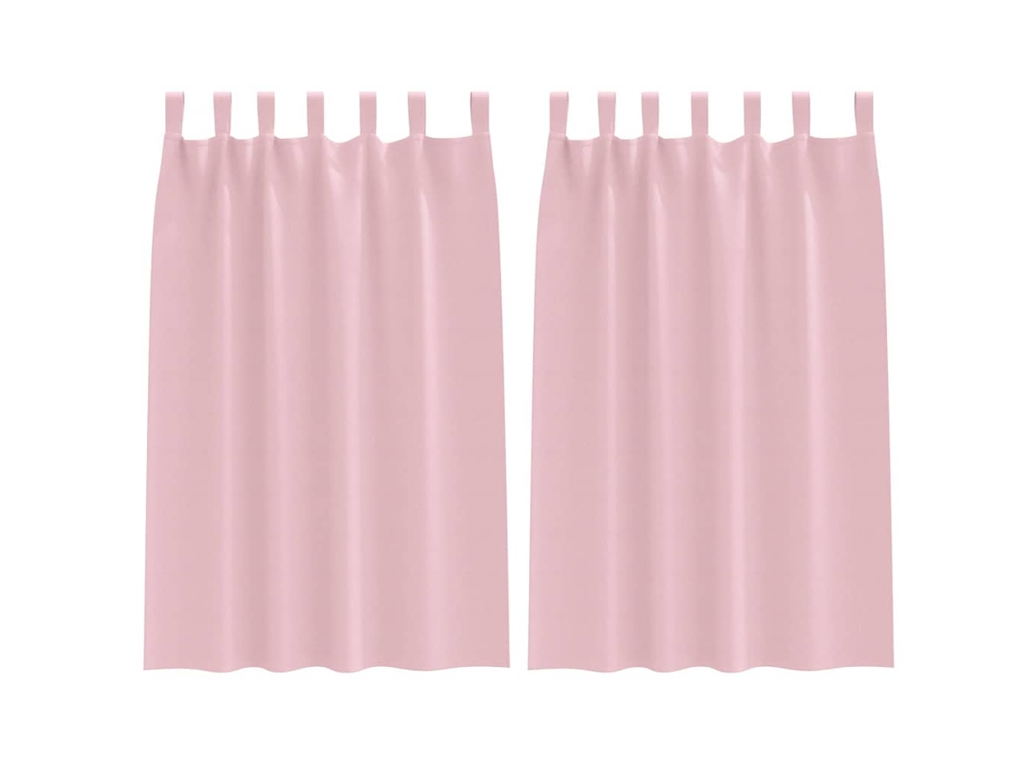 Maison Exclusive - Cortinas Blackout Com Argolas 2 Pcs Rosa Bebé 175 X 140 Cm