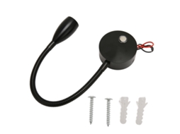 2026 lâmpada de Leitura de Cama para Rv com Pescoço de Cisne Led, Porta Usb Tipo C, Controle Táctil, 12‑24v, Luz Suave, Preto, para Caravana e Barco