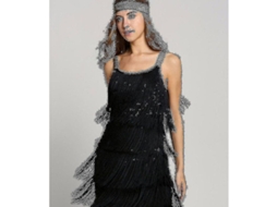 2026 vestido Vintage de Los Años 20 para Fiesta Con Flecos Y Accesorio de Cabeza Great Gatsby Mujer